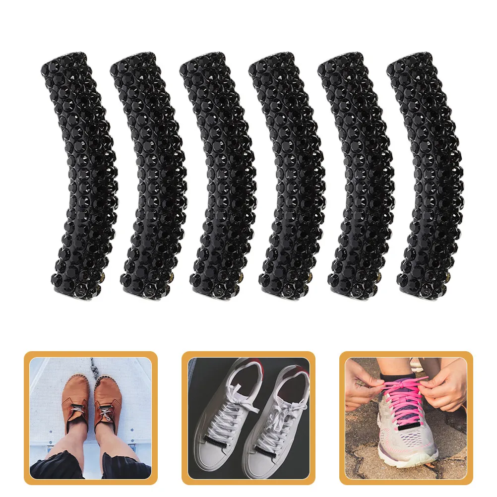 

6 шт. металлических трубок-спейсеров с большим отверстием, украшенных стразами, для изготовления украшений, рукоделия и DIY-аксессуаров