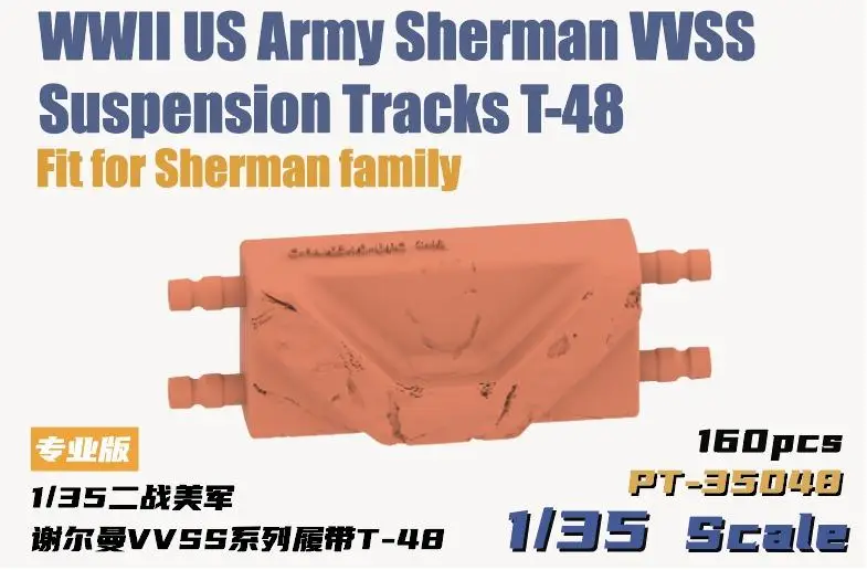 Heavy hobby-pistas de suspensión, PT-35048, WWII US Army Sherman VVSS, T-48 1:35