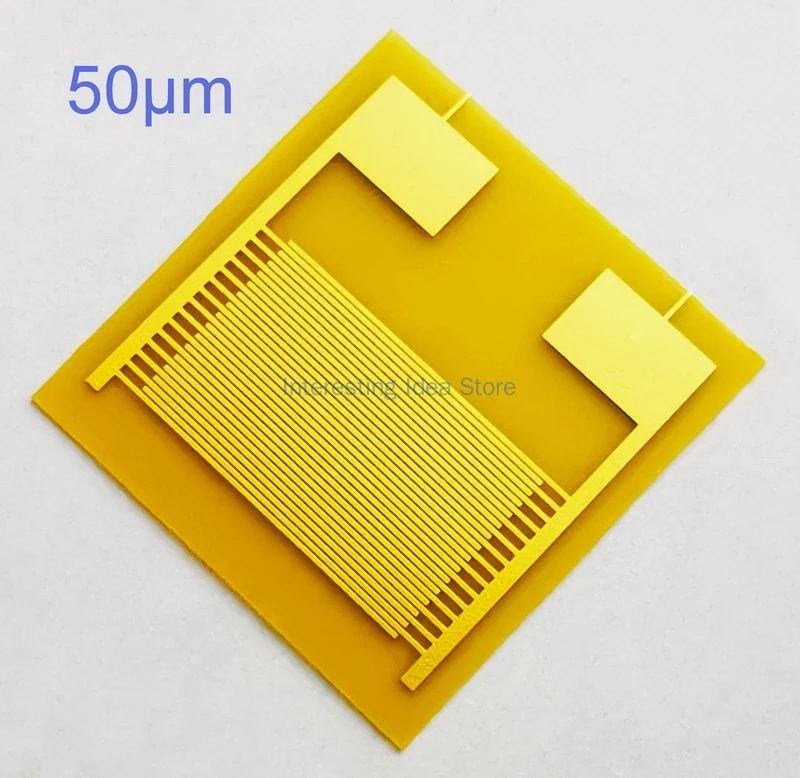 

50 Micron Flexible Interdigital Electrode Capacitance Array Gas Biological Humidity Sensor Chip PI Intelligent Wearable