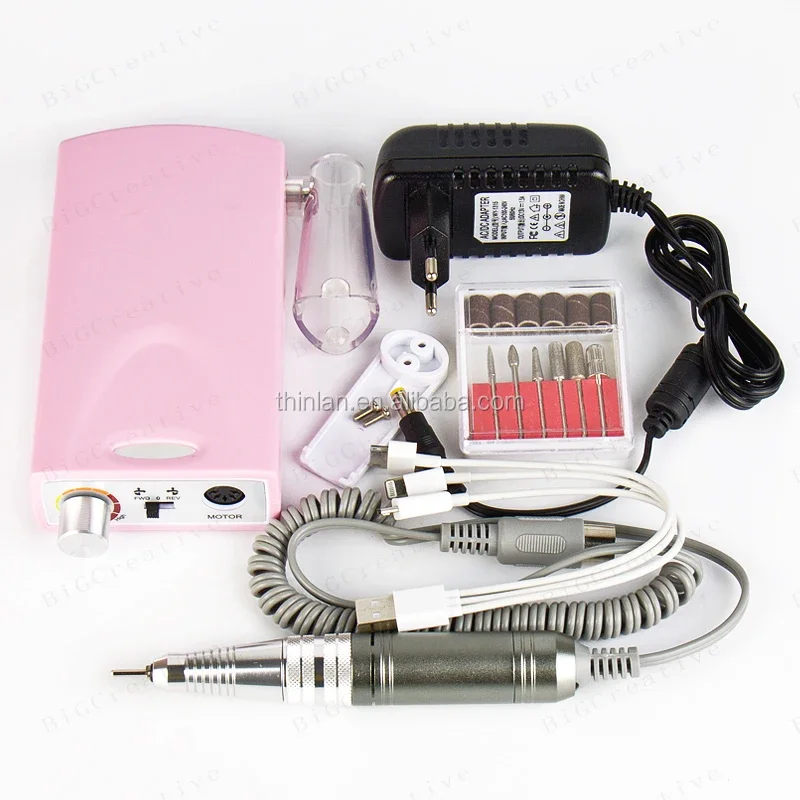 French professional vacuum rechargeable manicure electric nail drill machine 25000rpm strong cordless e file nail drill