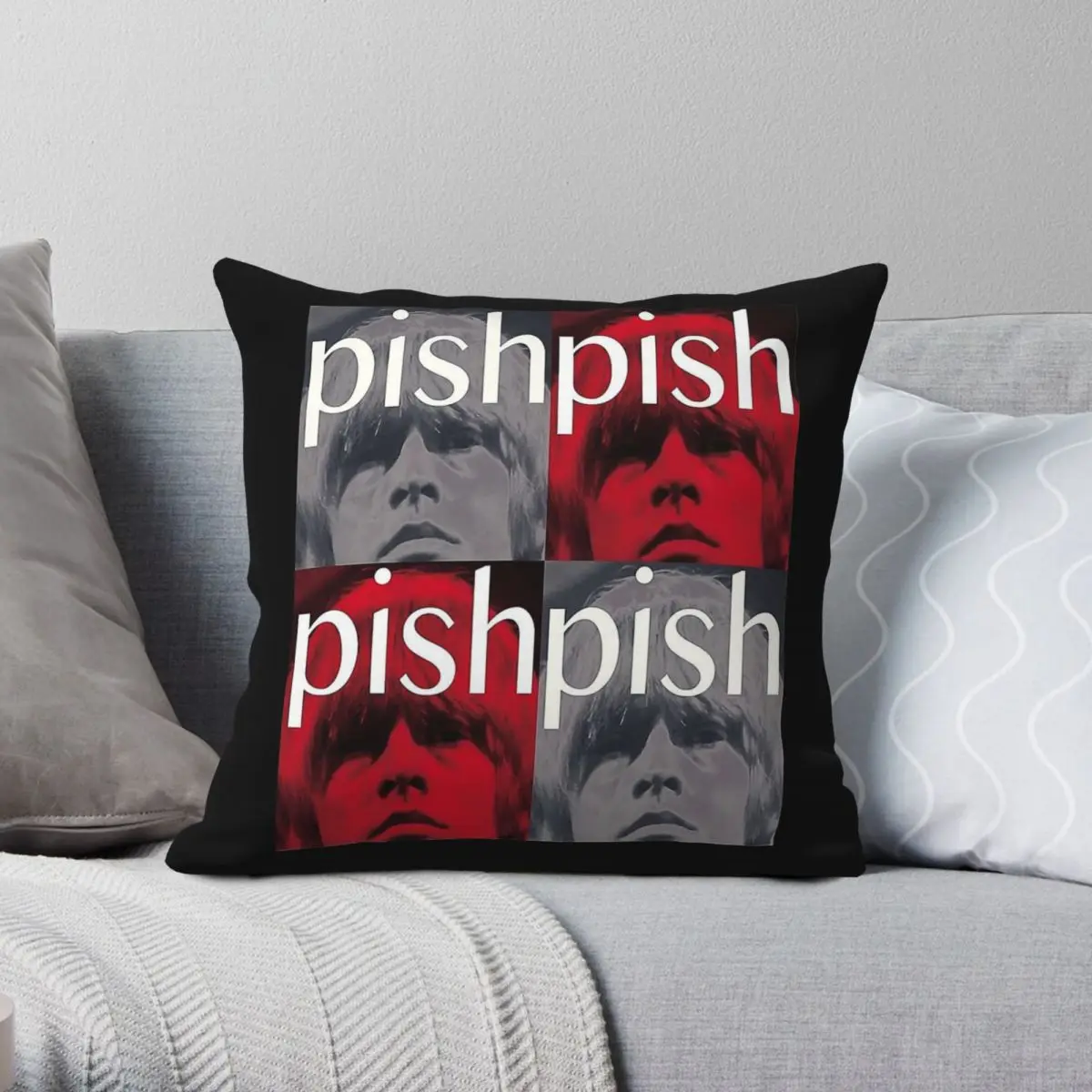 Brian Jonestown Massacre Pish Square Pillowcase Polyester Linen Velvet Creative Zip Decor Room Cushion Cover 18
