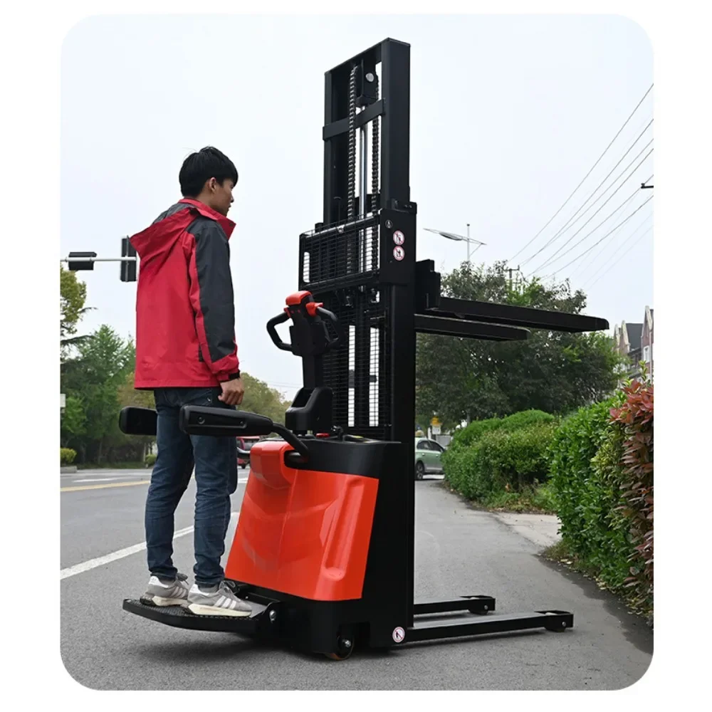 Stacker stand up completamente elettrico Stacker elettrico per caricamento e scarico dell'ascensore idraulico