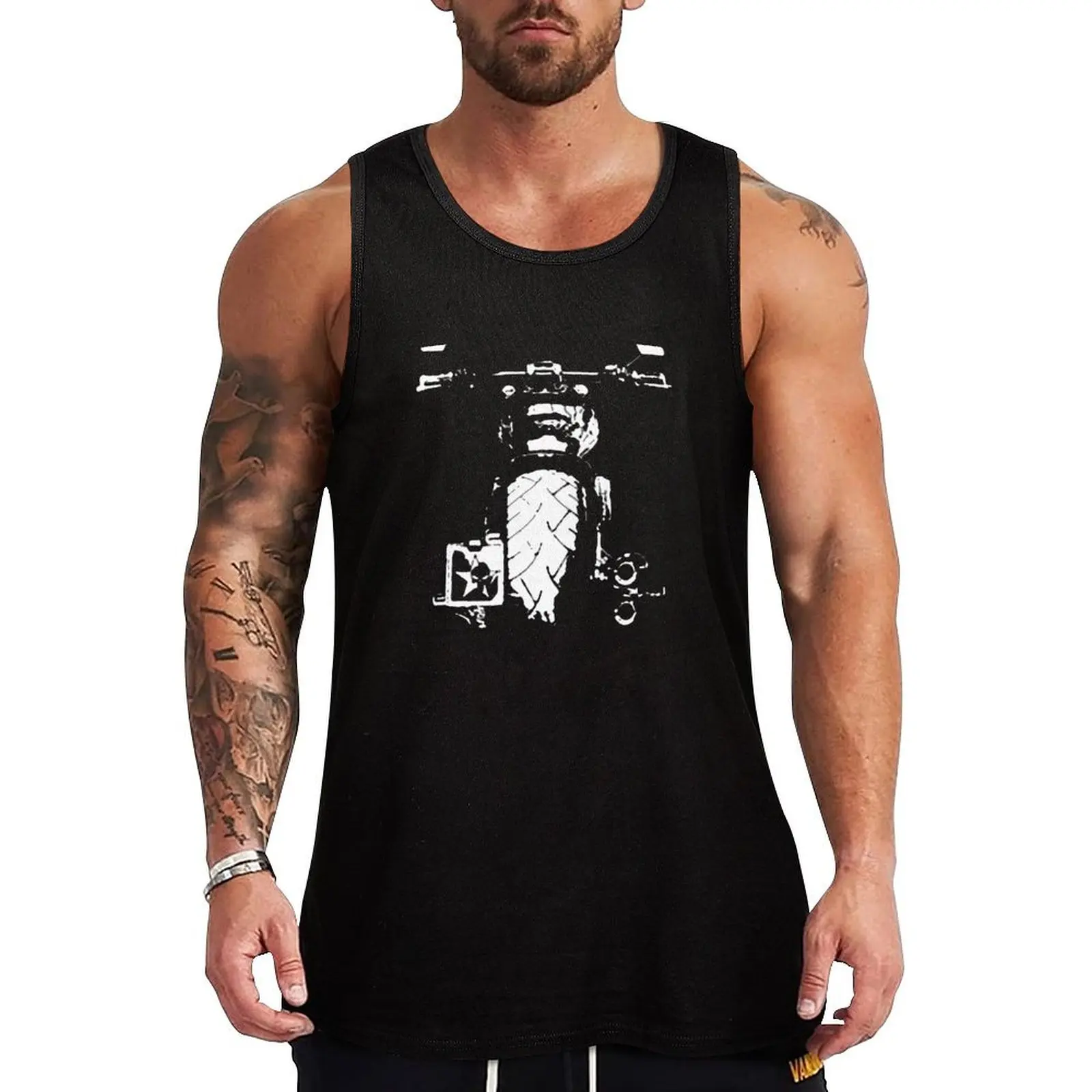 

Breakout - vintage look - motorcycle custom chopper biker Tank Top Comfort Stretch Tank Top Relaxed Fit Sleeveless