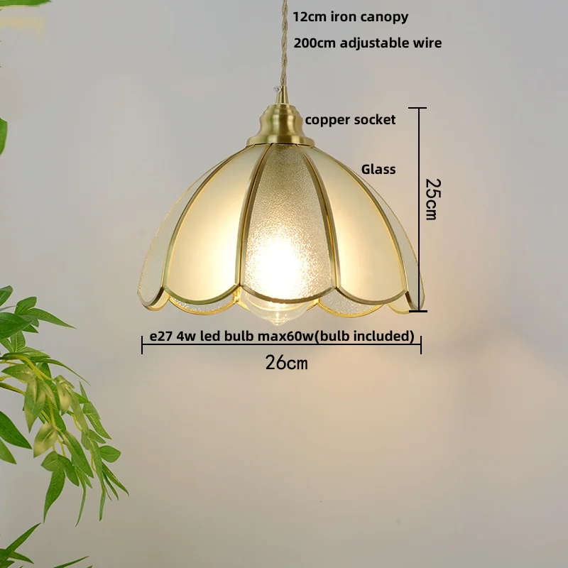 IWHD Wire Adjustable LED Pendant Lights Coffee Kitchen Balcony Blue Glass Loft Style Home Decor Copper E27 Hanging Light Fixture