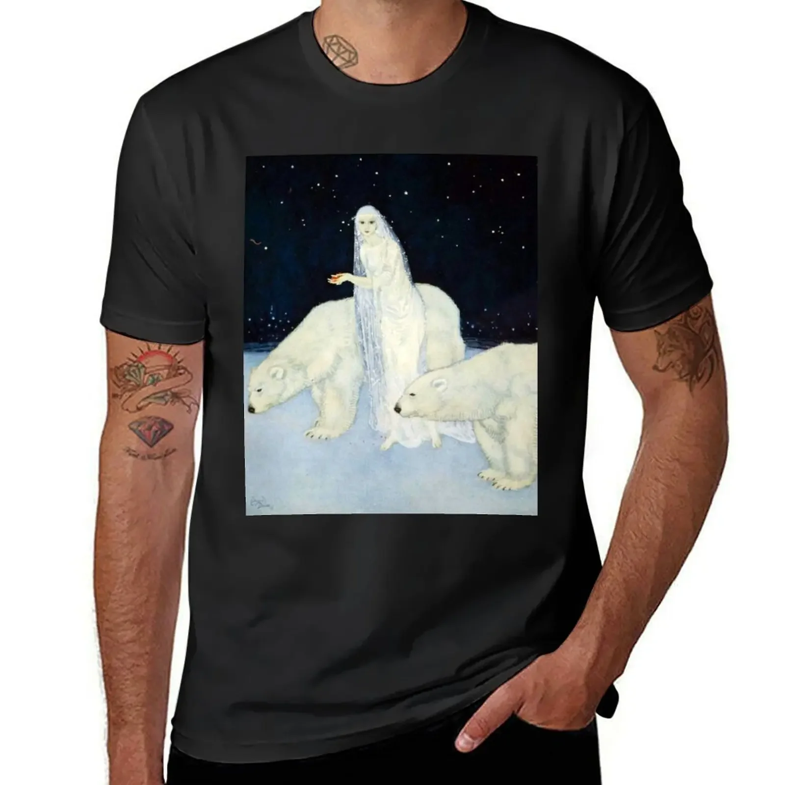 The Ice Maiden - Edmund Dulac T-Shirt anime stuff customs mens funny t shirts