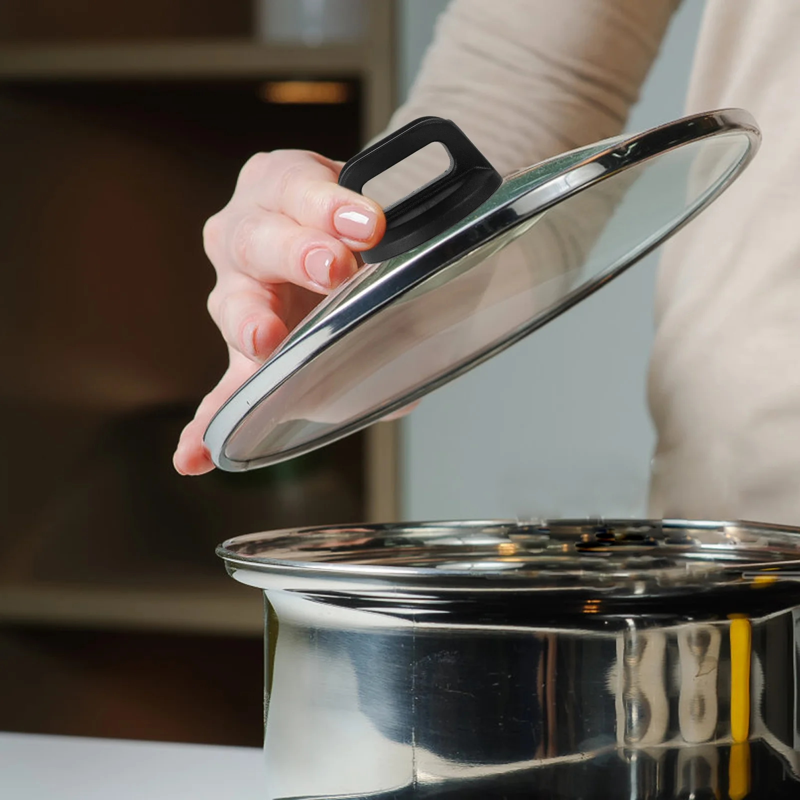 

Anti-Scald Universal Pot Lid Handle Thick Bakelite Replacement Knob Heat Resistant Pan Lid Knob Kitchen Accessory