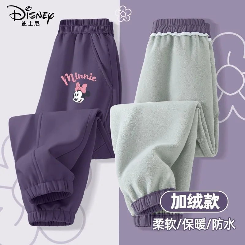 

Новый цельный бархатный износостойкий комбинезон с Минни Микки для девочек на осень и зиму, детская зимняя одежда оптом
