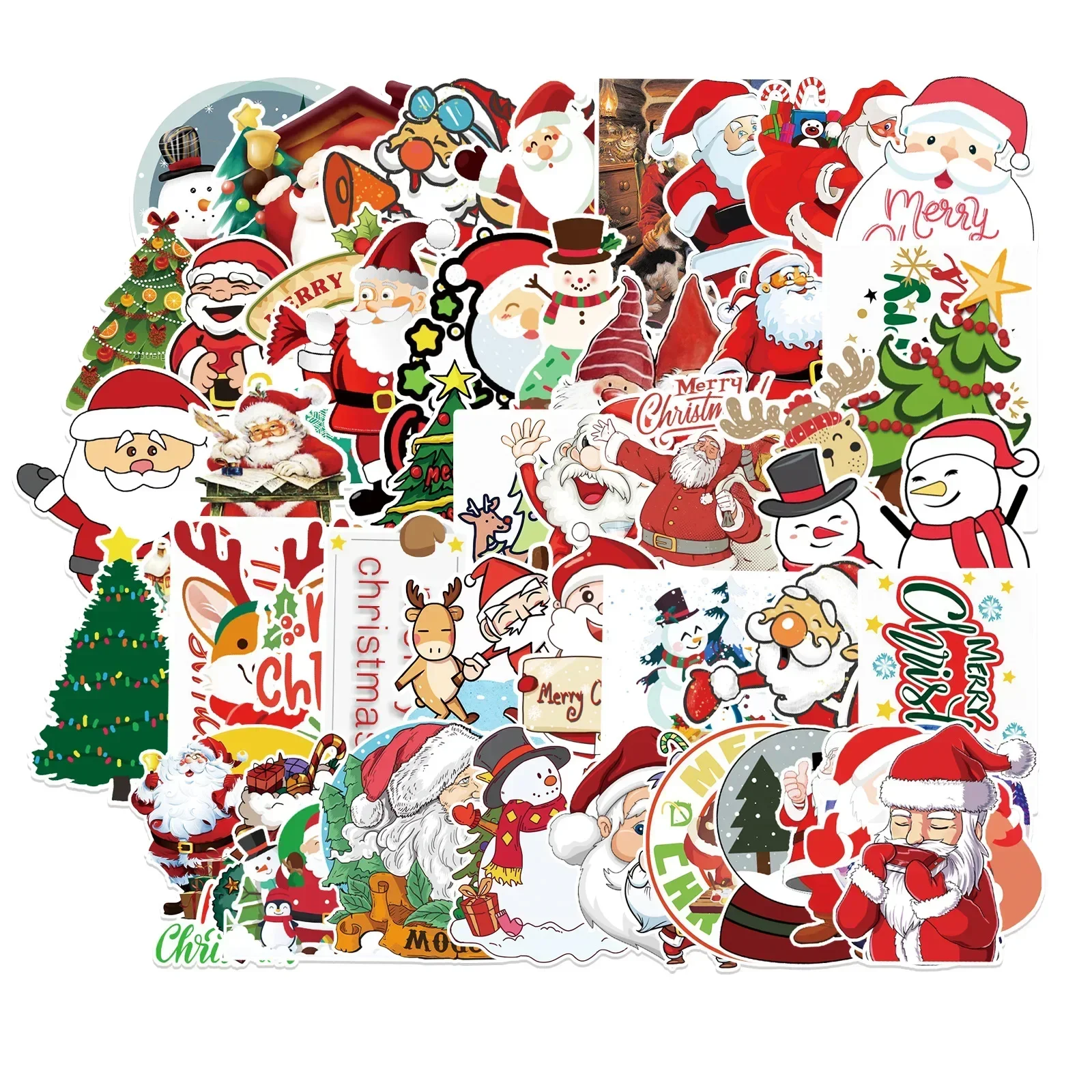 Personal isierte gute Preis Vinyl wasserdichte Aufkleber dekorative Laptop niedlichen Cartoon Weihnachten Aufkleber Gepäck Aufkleber wasserdicht
