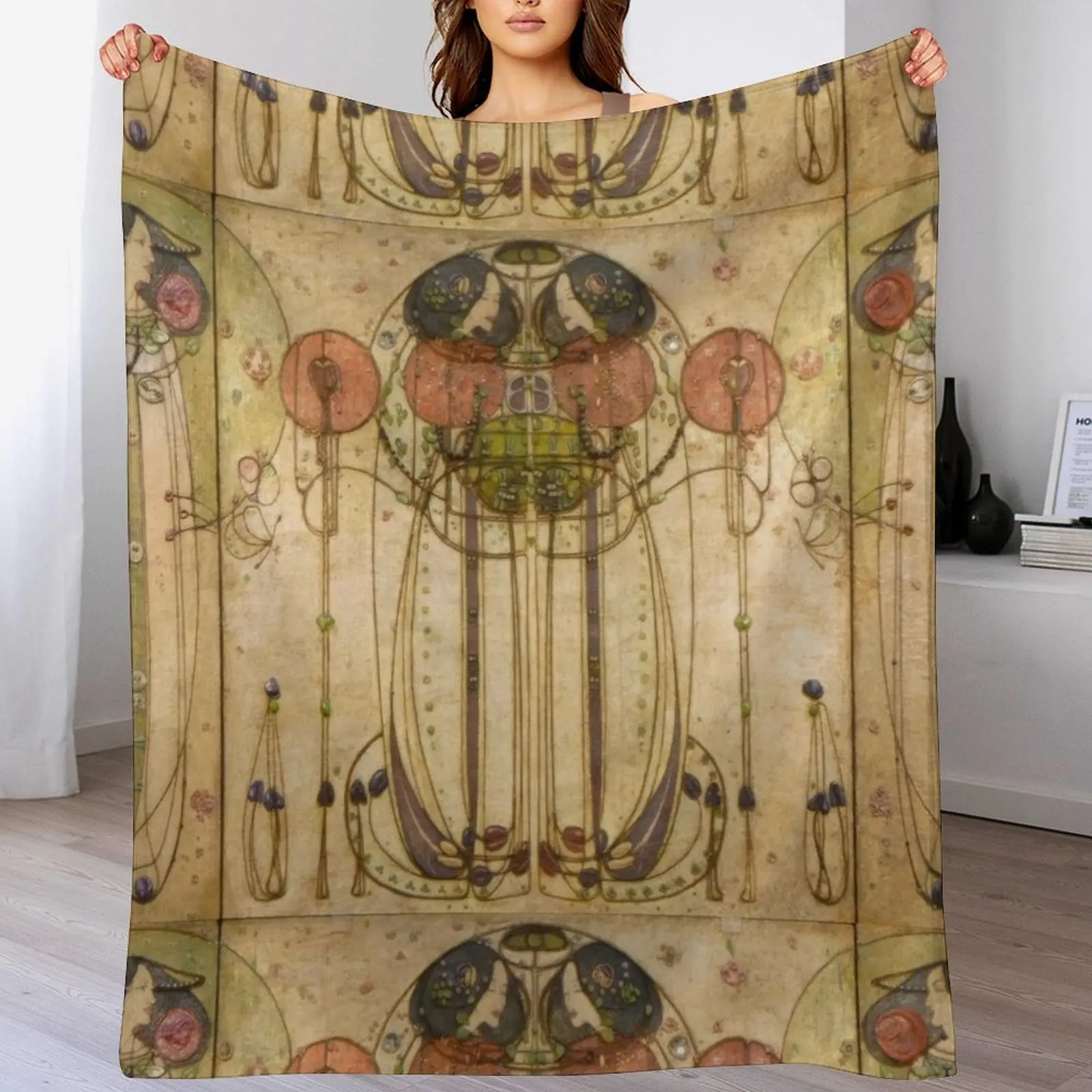 

charles rennie mackintosh art nouveau, paintings, artwork, prints Throw Blanket Loose Blankets