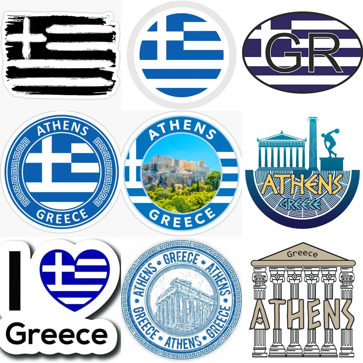 

GR Greece Flag Creative Personalized Car Stickers for Car Motorcycle Bicycle Van Window Wall Decoration Accessories
