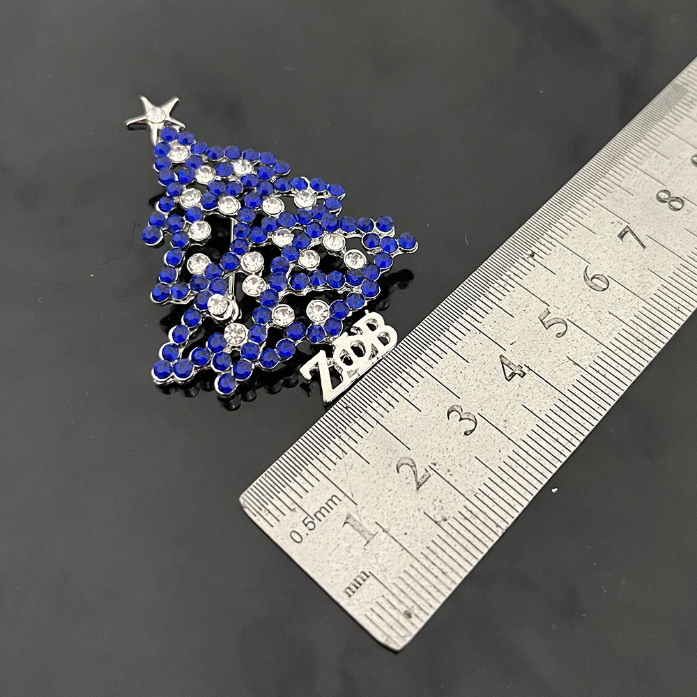 Greek Sorority Zeta PHI Beta Christmas Tree Brooch pin Jewelry