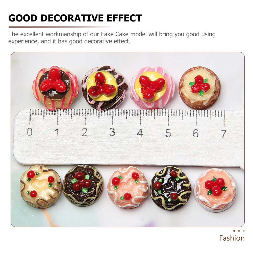 

25 Pcs Simulation Cake Accessories Mini Food Decoration Model Accessory Resin Faux