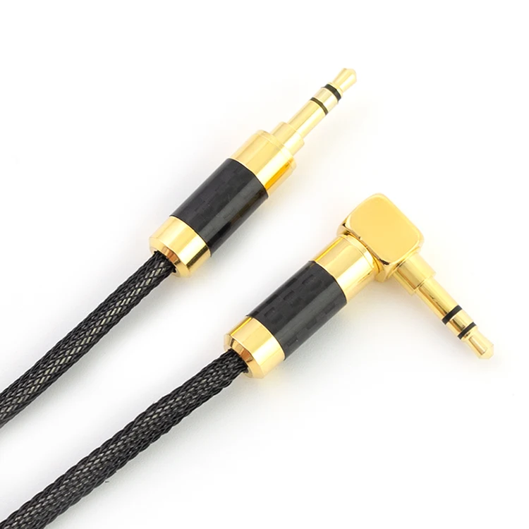 HIFI posrebrzany przewód AUX Jack 3.5mm kabel Audio 3.5mm Jack kabel głośnikowy do słuchawek telefonicznych samochodu przewód AUX kabel niski poziom