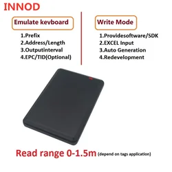 USB UHF RFID Reader Writer 0-1.5m Range ISO18000 6C Protocol With Free SDK Desktop RFID UHF Copier for EPC Gen2 RFID Card