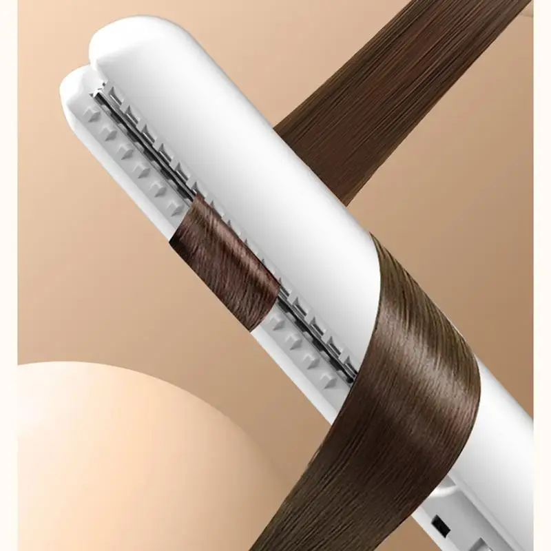 Travel Hair Straightener Portable Hair Straightener Cordless Curling Iron USB Charging 2-in-1 Curling Wand & Flat Iron Hair