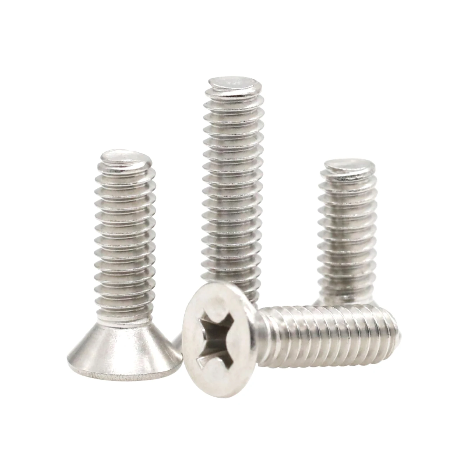 50pcs UNF 00#-90 0#-80 US Fine Thread 304 A2-70 Stainless Steel Cross Recess Phillips Flat Countersunk Head Screw Bolt L=2-12mm