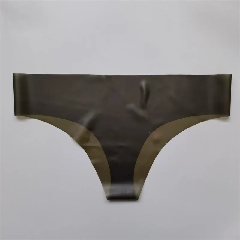 Sexy Latex G-string Low Waisted Knickers Seamless Invisible Thong Pure Bottom T-back Underpants Women Briefs Rubber underwear