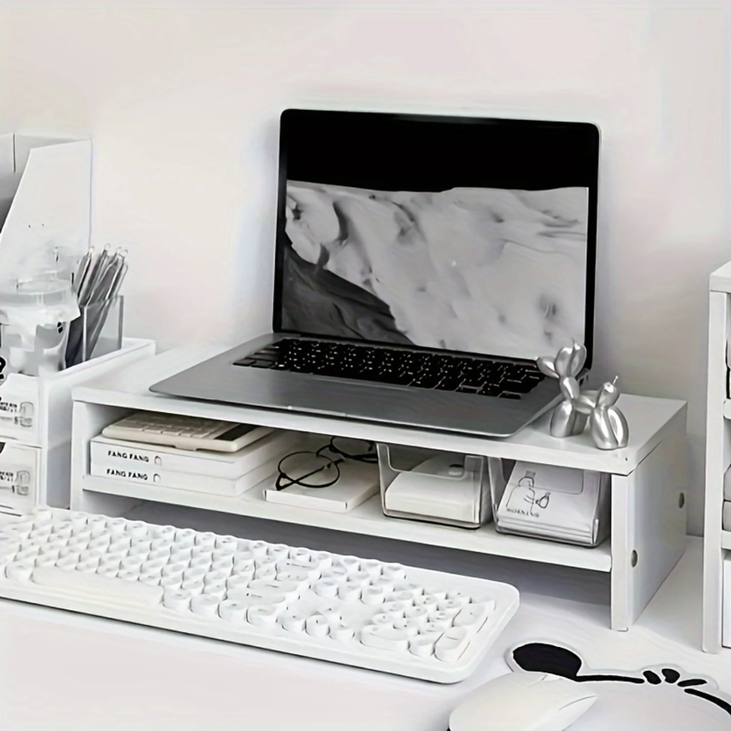 Boost Your Workstation with this Computer Elevated Stand Rack - Improve Ergonomics and Organization!