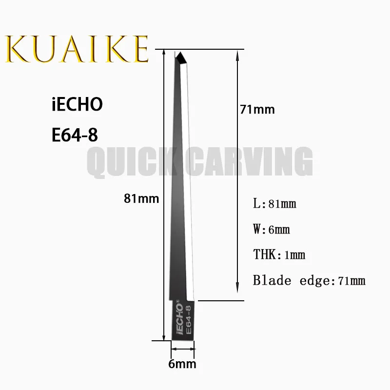 10PCS IECHO E64-8 Oscillating Blade Tungsten Carbide Vibrating Blade Cnc Machine Tool Cutter Cutting Knife