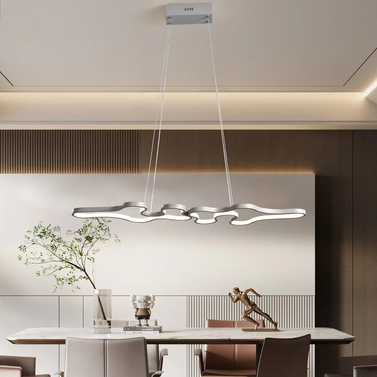 Plafonnier LED au Design Moderne, Éclairage d'Nik, Luminaire Décoratif de Plafond, Idéal pour un Salon, une Salle à Manger, un Bar ou une Cuisine