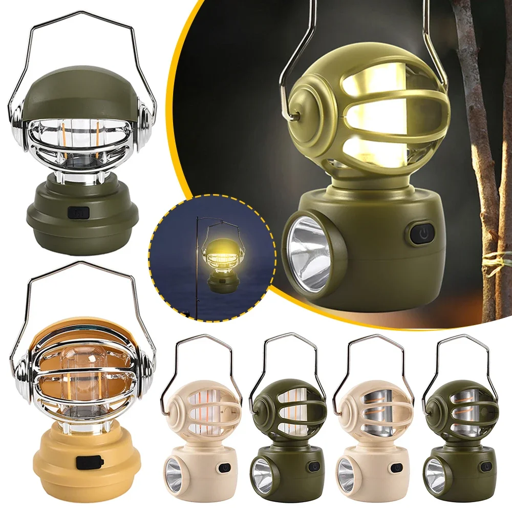 Robot-Shaped LED Camping Light Stepless Dimming USB Rechargeable Outdoor Tool Portable Camping Lantern Outdoor Camping Equipment