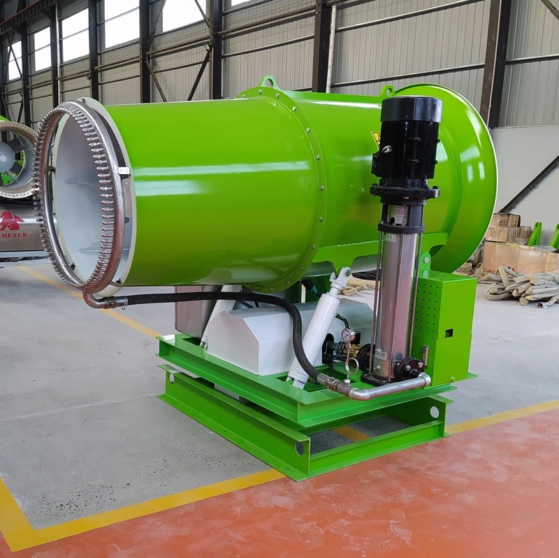 Customized High Pressure Water Mist Pump Fog Cannon Gun 80m Coverage Area Construction Water Misting Spray Machine
