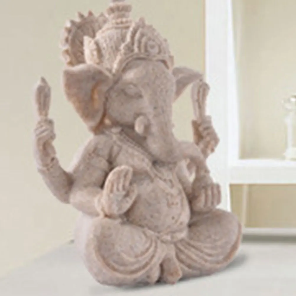 

Creative Resin Ganesha Home Decor Desktop Ornament Gift Elephant Elephant Decor Item Rustic Design Buddh
