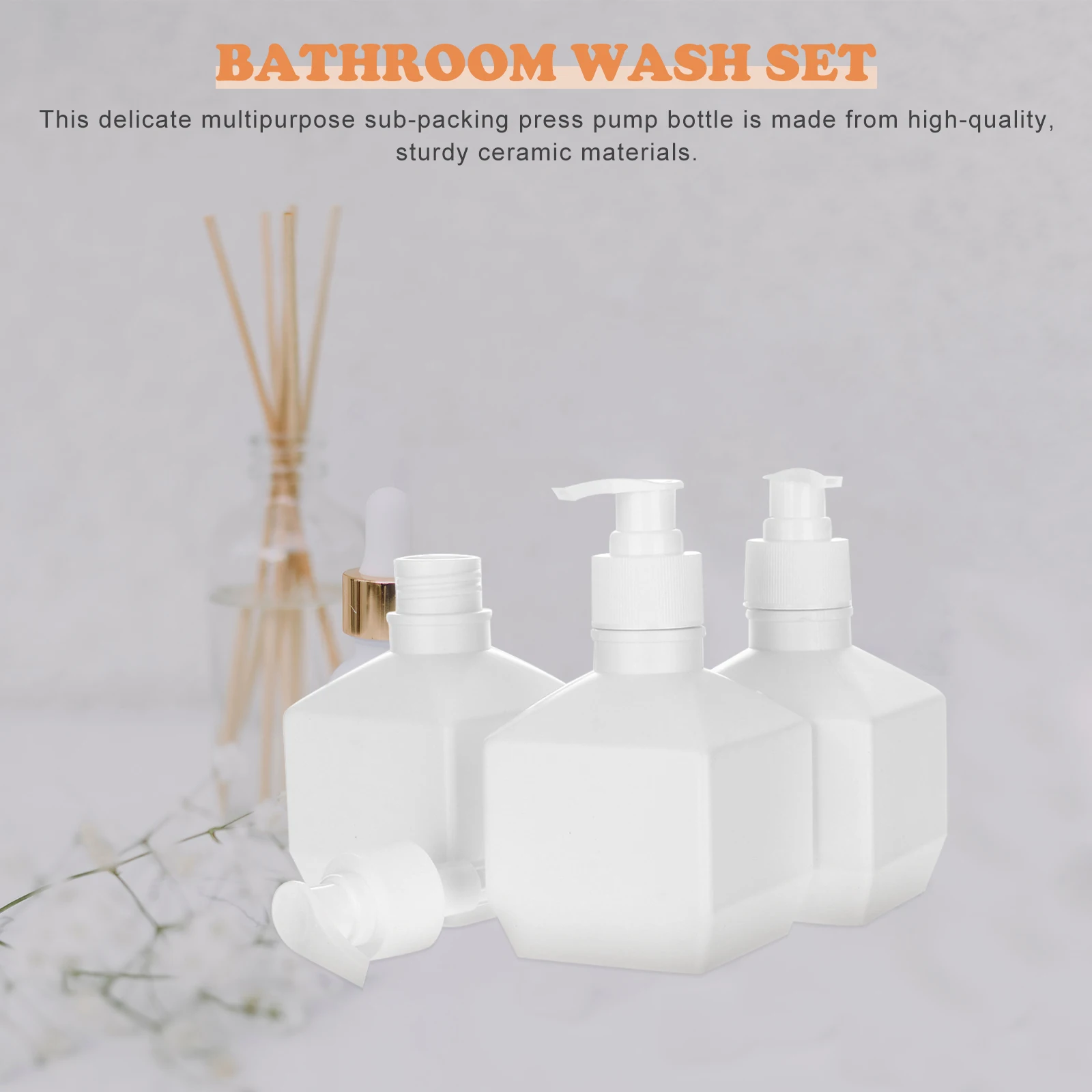 

3pcs Press Type Shampoo Dispenser Waterproof Lotion Bottles Bathroom Storage Shower Gel Holder Handwashing Liquid Bottle