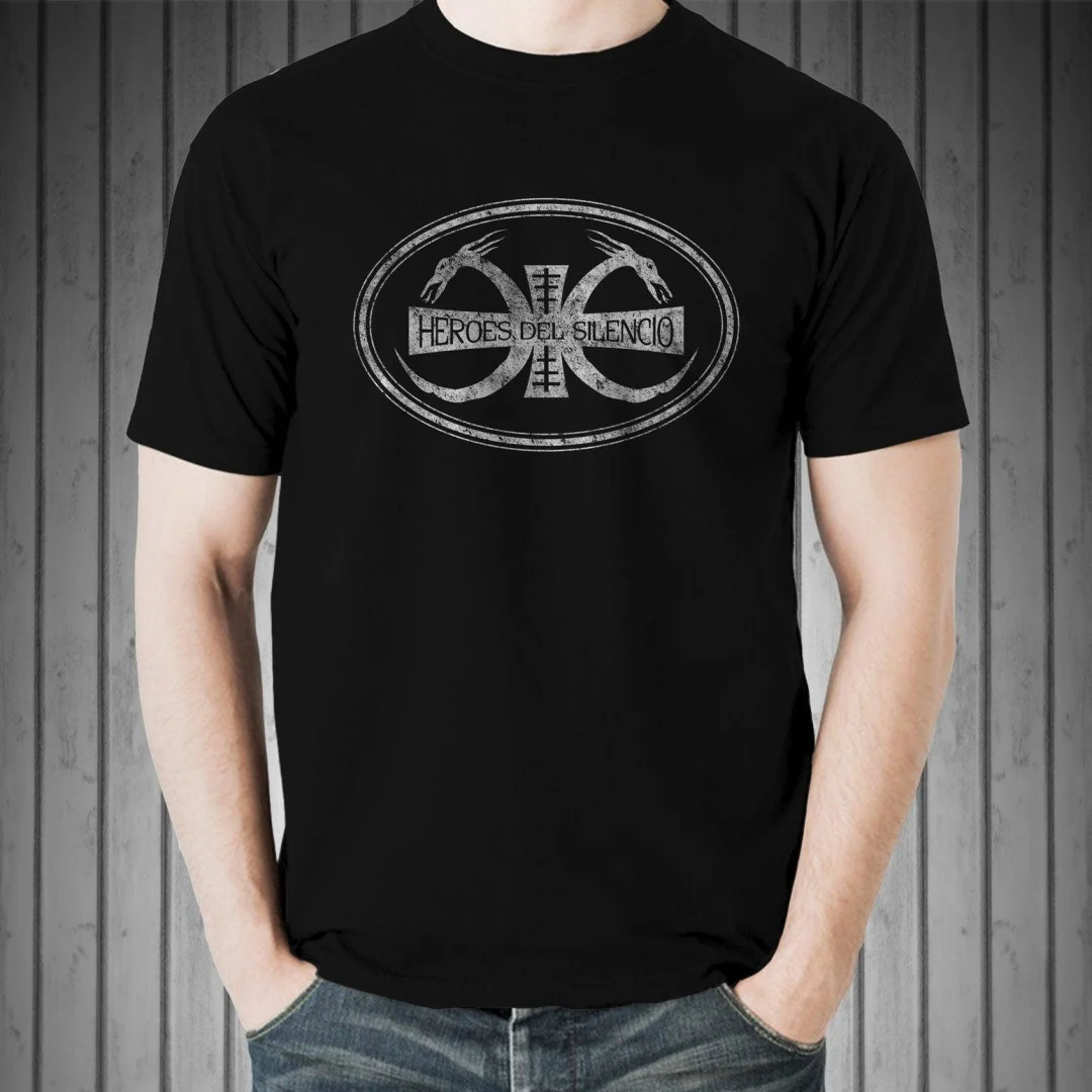 Camiseta de héroes Del Silencio Bunbury con Logo desgastado B, moda de otoño, Camiseta de algodón puro para hombre, ropa para niños, camiseta Y2k para mujer