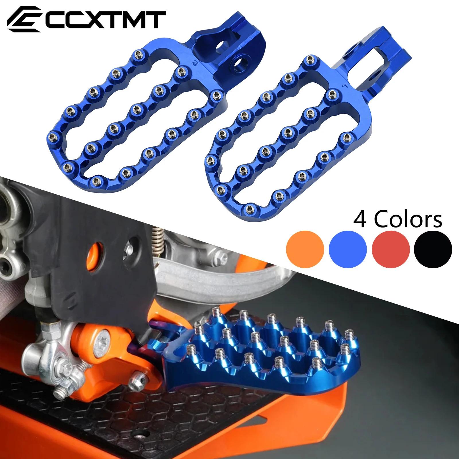 Image of Motorrad CNC Fußrasten Fußstützen Pedale für KTM 125-500 XC XCF SX SXF EXC EXCF 2017-2022 für Gas Gas EC EX MC Teile