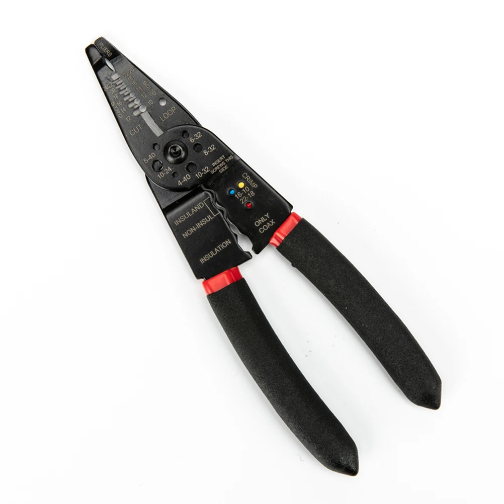 

Multi Functional Wire Stripper Crimper Coax Cable Pliers Compression Tool Heavy Duty Screw Bolt Insulated Non