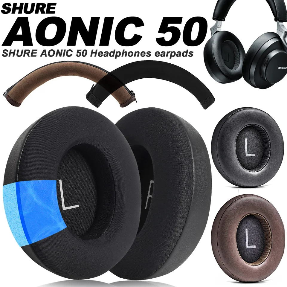 良音！SHURE AONIC 50 新品パッド・カバー交換済 LDAC Amazon | V-MOTA イヤーパッド Shure AONIC 50 ワイヤレスノイズ