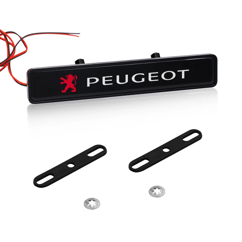 سيارة الجبهة مصبغة ملصق شارة رئيس الشواية شعار مصباح ليد لبيجو 407 3008 307 308 206 508 208 207 607 106 301 408 5008