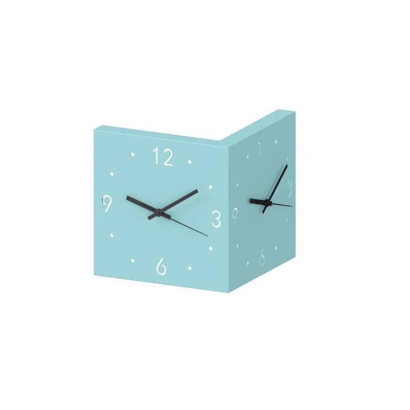 Double-sided Square Wall Clock with Glow-in-the-dark DigitsInduction luminescent Corner Clock Digital  Clock