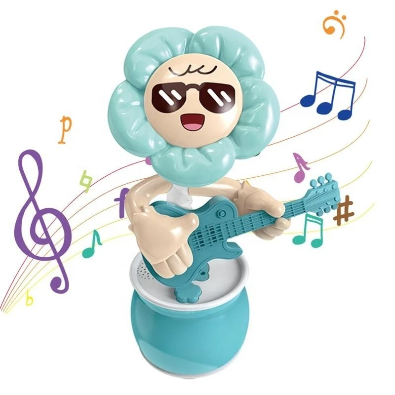 Electric Talk Recording Music Flowers Singing and Dancing Sunflower Bumps and Go Toys Kids Rock Dolls