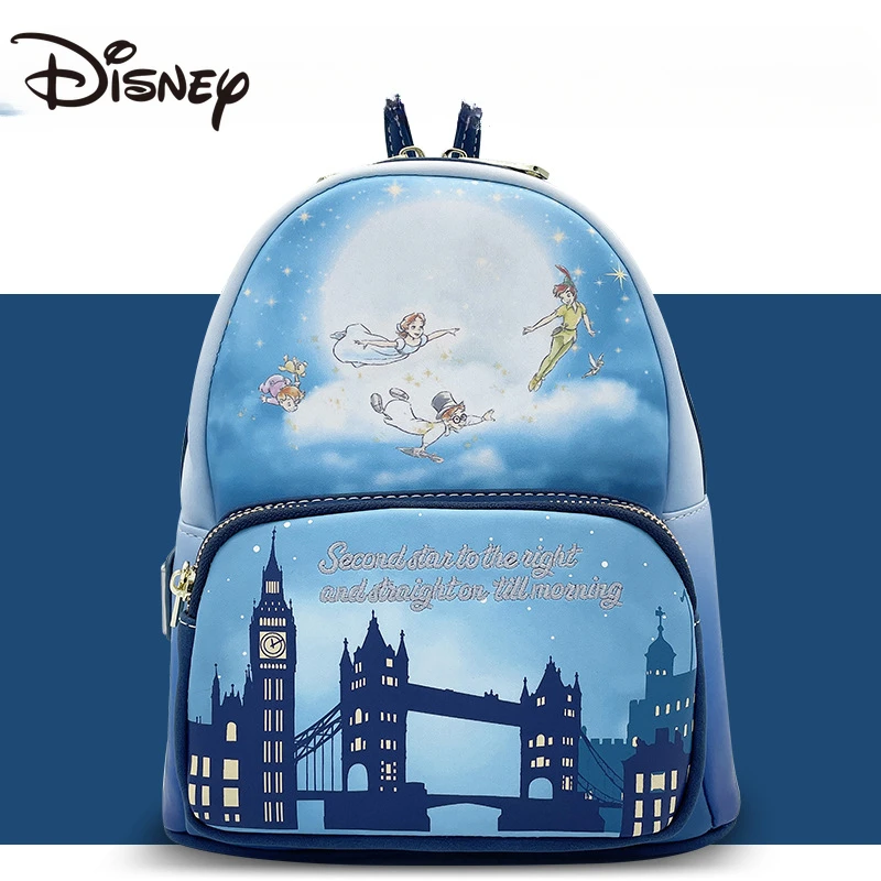 MINISO Disney Loungefly Peter Pan Peter Pan Peripheral School Bag Peter Pan Women's Starry Sky Backpack Children's Backpack