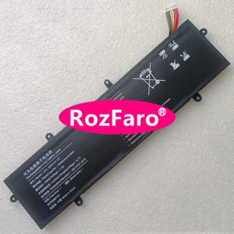 

RozFaro UTL-5960127-2S U5060127PV-2S1P 7.6V 45.6Wh 6000mAh Laptop Battery For Jumper JNC13 EZbook S5 Pro 12512 12128 Notebook