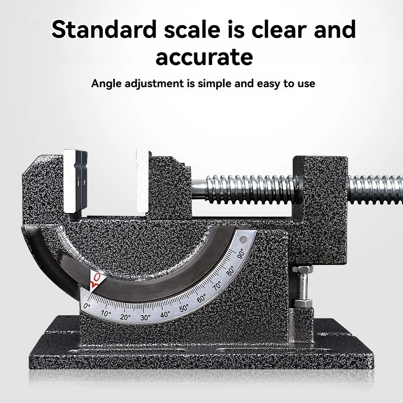 3/4 Inch High-precision Table Tiger Pliers Universal Flat Mouth Pliers Fixture Angle Adjustable Slope Tiger Pliers Workbench