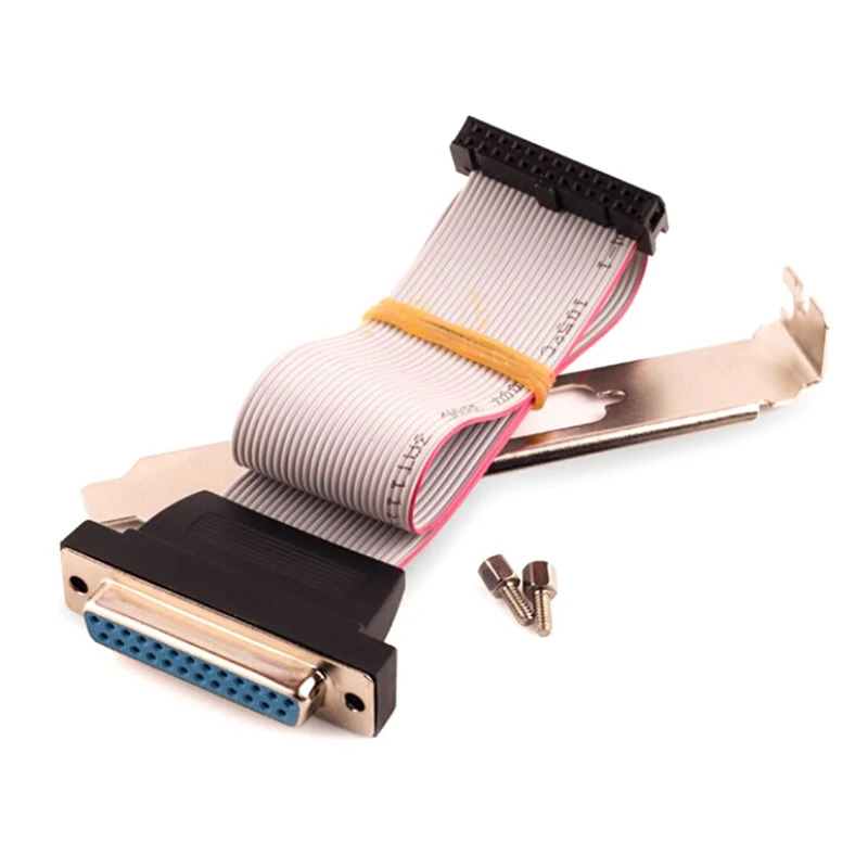 B*1PCS LPT1 parallel port printer I/O adapter DB25 to IDC 26Pin header slot plate