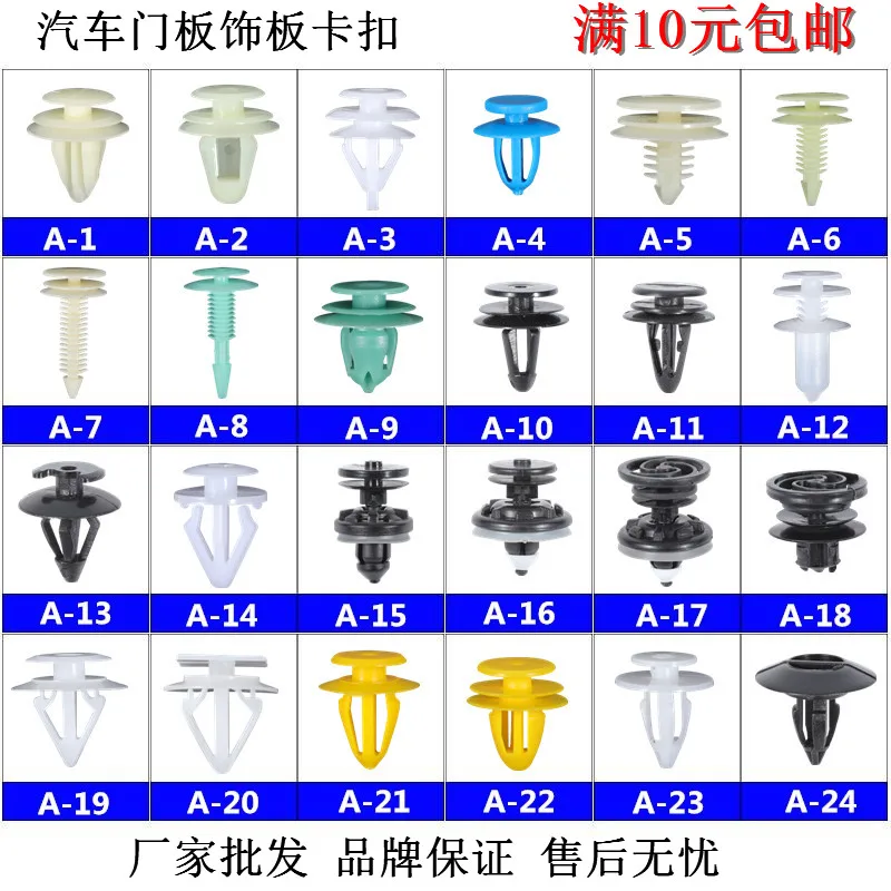 Standard Car Door Buckle Interior Panel Decorative Plate Wheel Brow Guard  Triangular  Fixed  A1-24