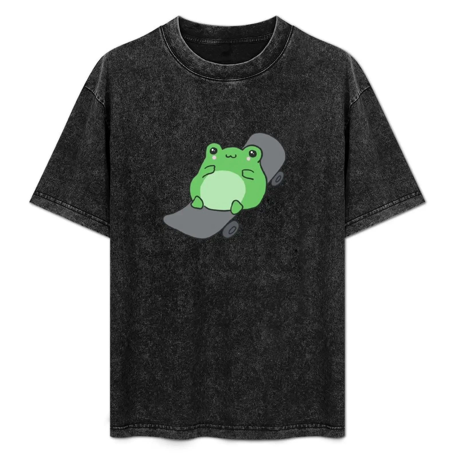 

Cute Chubby Frog on Skateboard - Kawaii Cottagecore Aesthetic - Happy Skateboarding Froggy -Sweet Skater Frogge - Sports T-Shirt