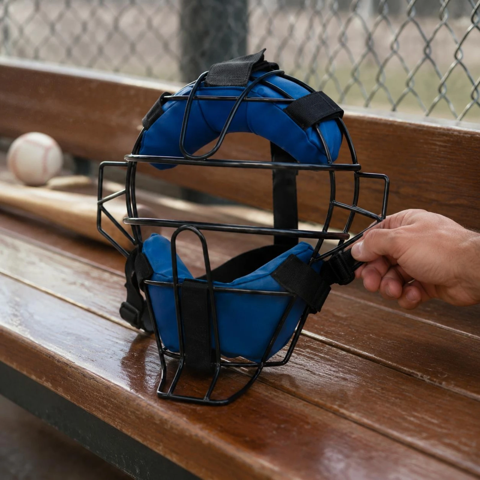batting-helmet-face-guard-sturdy-helmet-face-guard-attachment-sports-safety-gear-vented-moisture-wicking-padding-for-teens