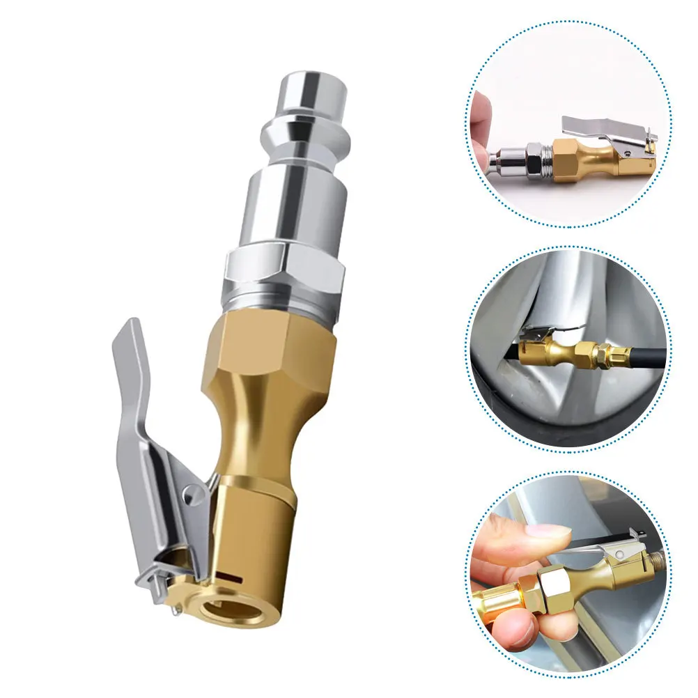 

3pcs Air Chuck Closed Flow Tire Chuck Clip For Inflator Gauge Accessories Replacement Metal Air Compressor Inflation Tool Tire