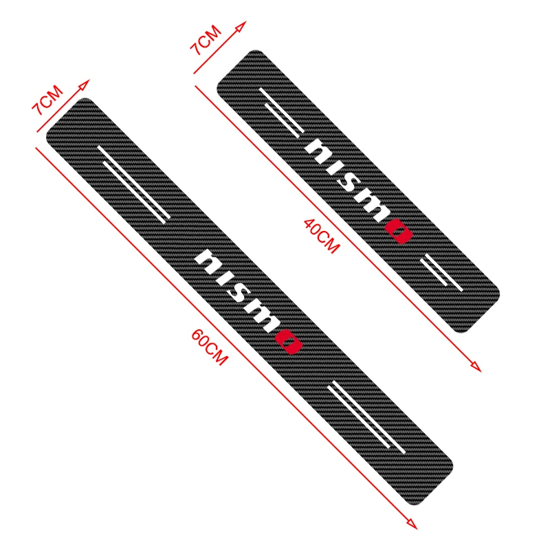 Car Door Sill Stickers For Nissan Nismo Qashqai J10 Juke Micra Leaf Sentra Patrol Y61 Note Carbon Fiber Cover Auto Accessories