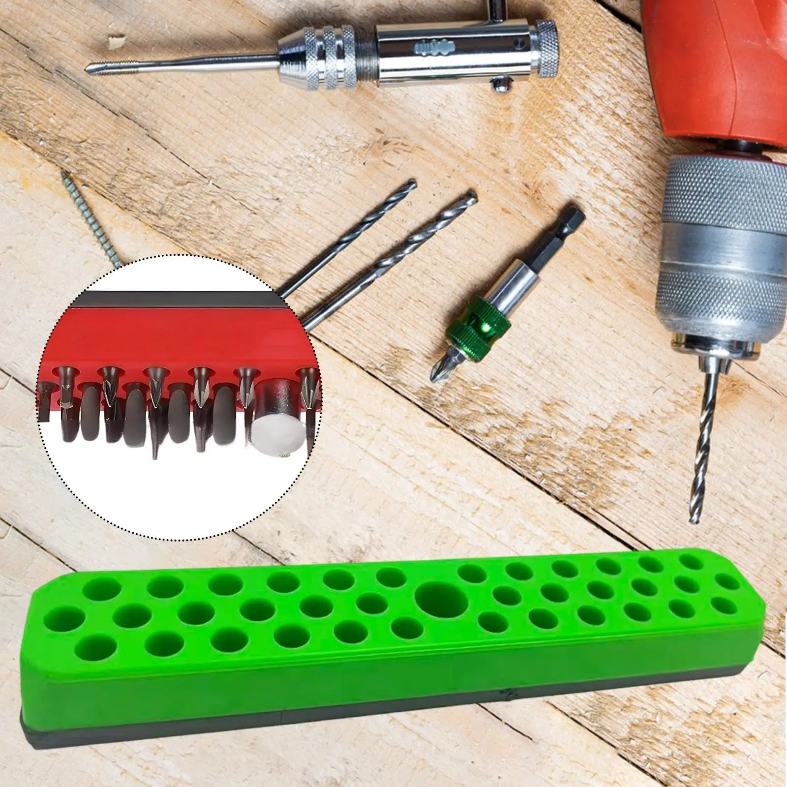 Rafford Hex Bit Holder Storage Rack: Sturdy Screwdriver Bit Organizer for Easy Classification image 4
