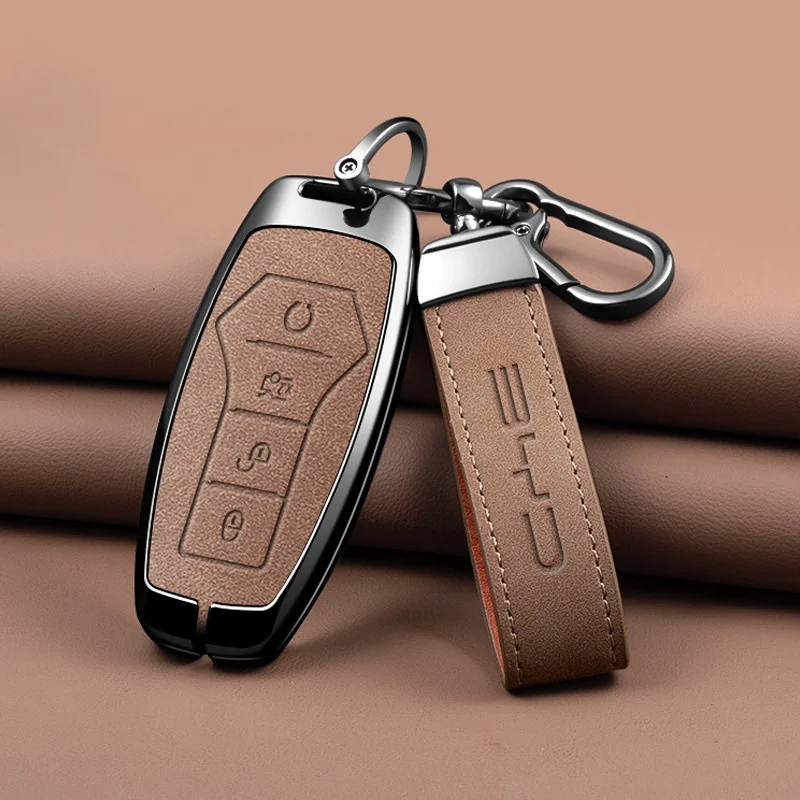 حافظة مفاتيح من سبائك الزنك للسيارة BYD Song Plus Atto 3 Han EV Yuan Tang DM 2018 Qin Seal Dolphin E2 ملحقات داخلية