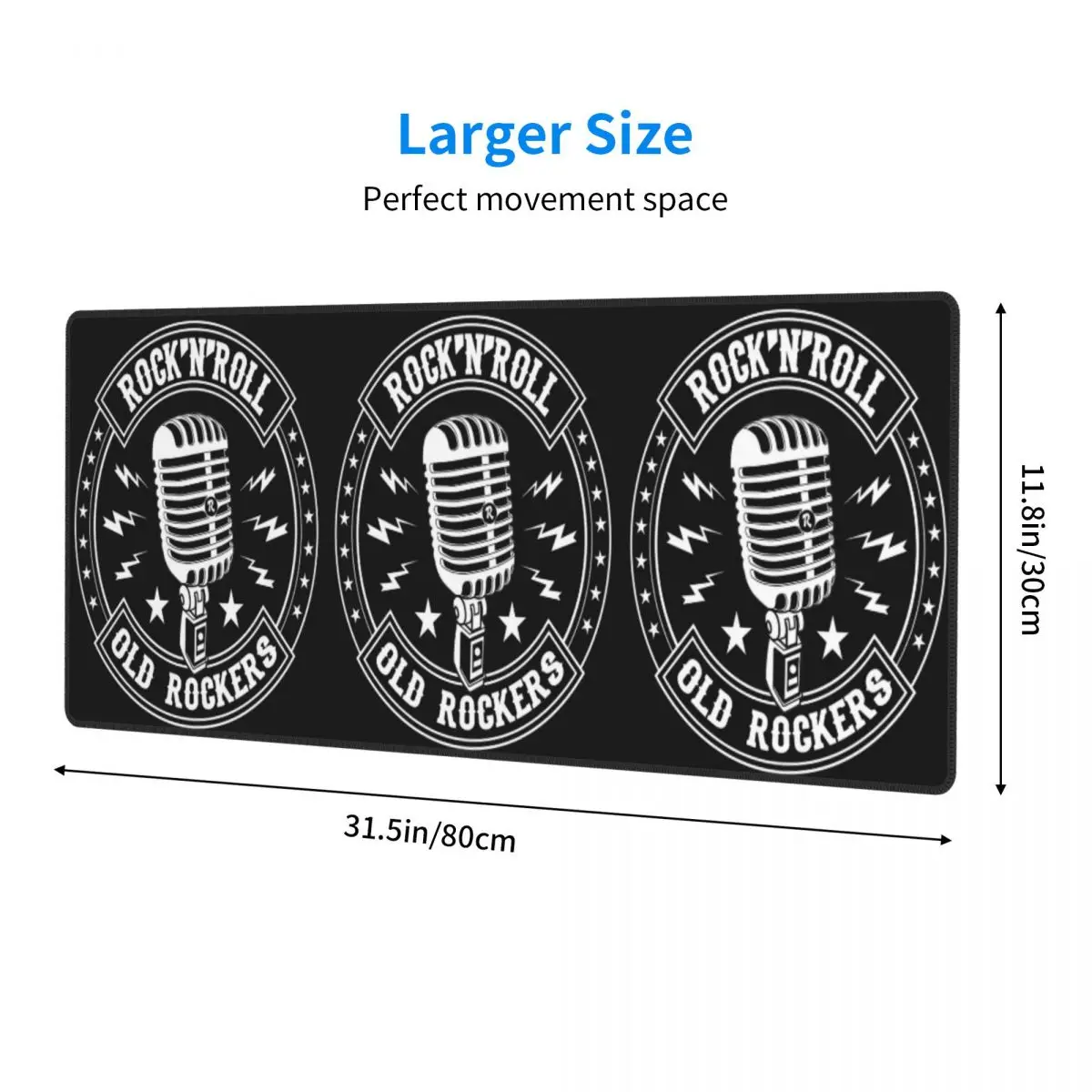 Microphone Rock And Roll Rockabilly Large Mouse Pad Computer Keyboard Mouse Mat Gamer PC Laptop Desk Mat Office Table Mats