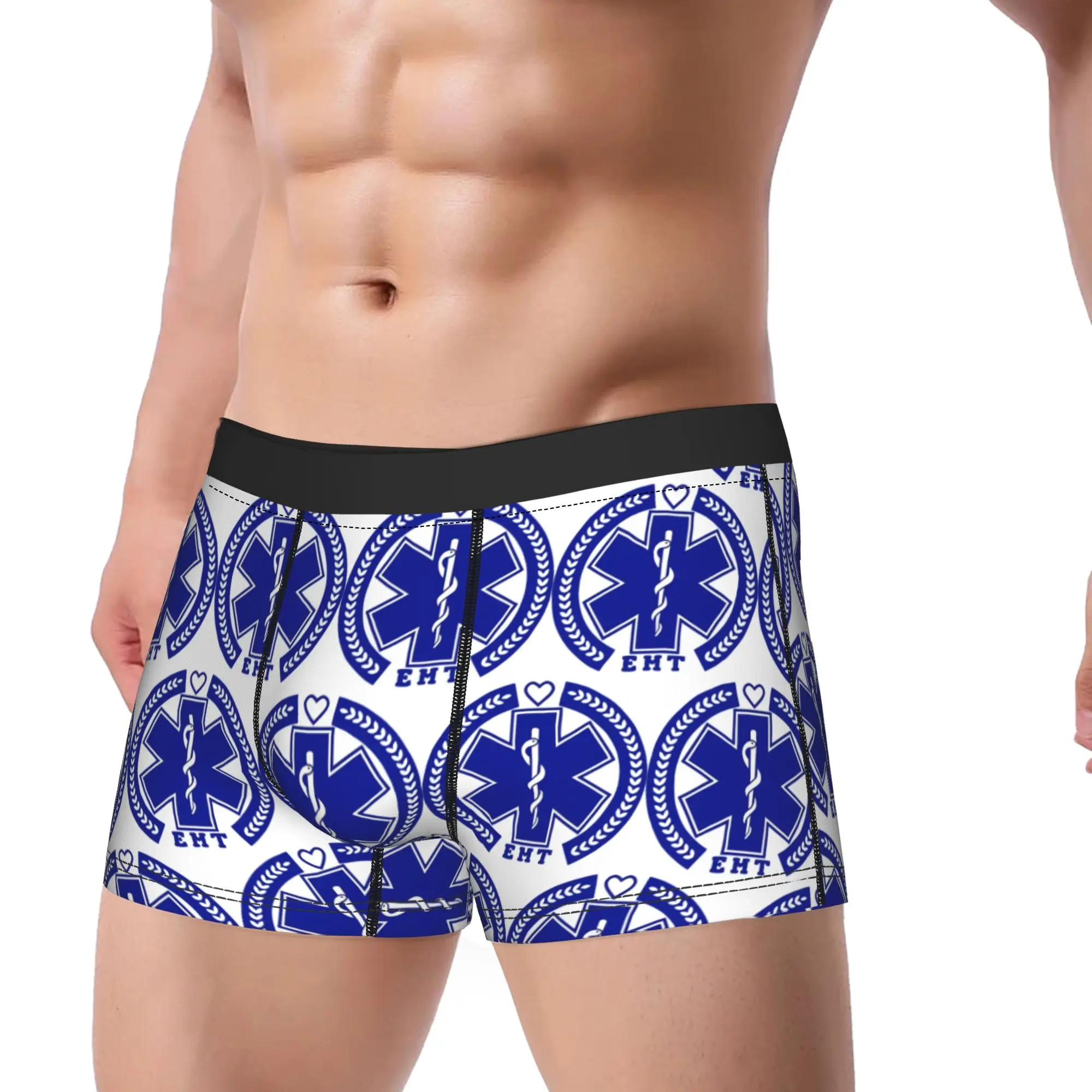EMT Emergency Medical Technician Underwear  Underpants Custom DIY Shorts Briefs For Males Pouch Large Size Boxershorts