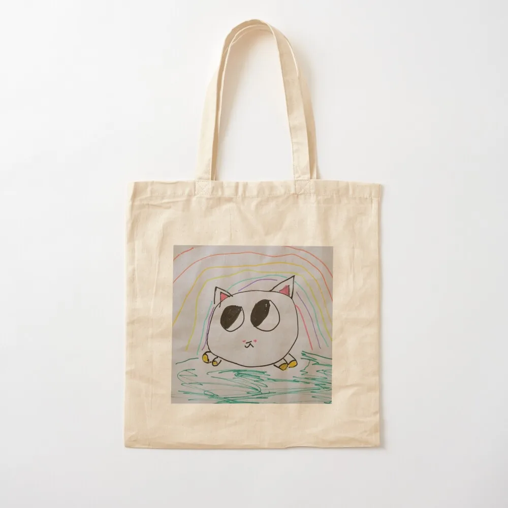Fluff Ball - Under the Rainbow Tote Bag the tote bag shopping bag cute pouch