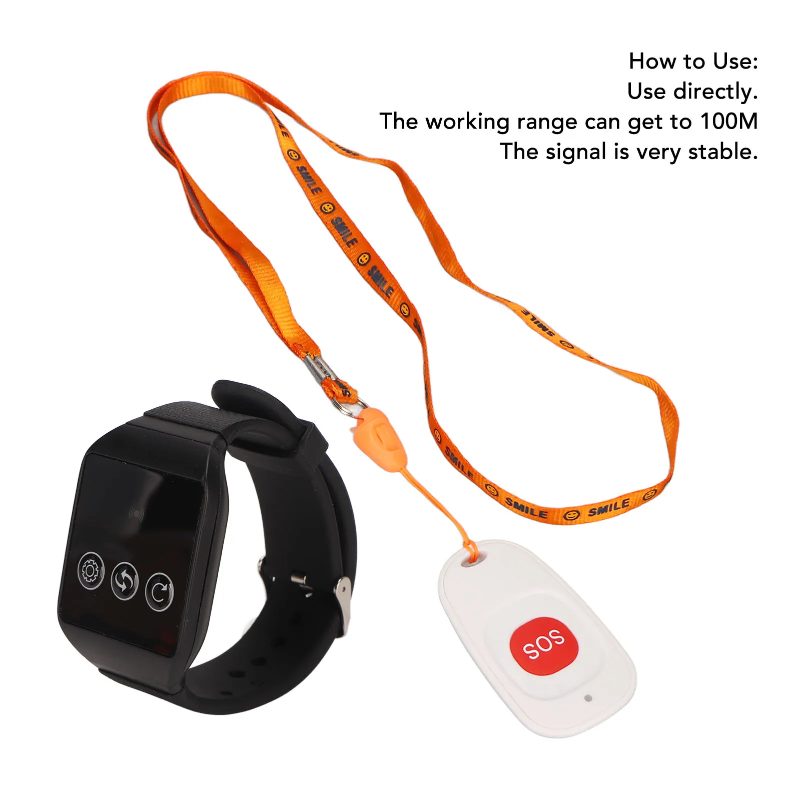 Caregiver Pager SOS Wireless Waterproof Stable Signal Vibration Portable Remote Nurse Alert System